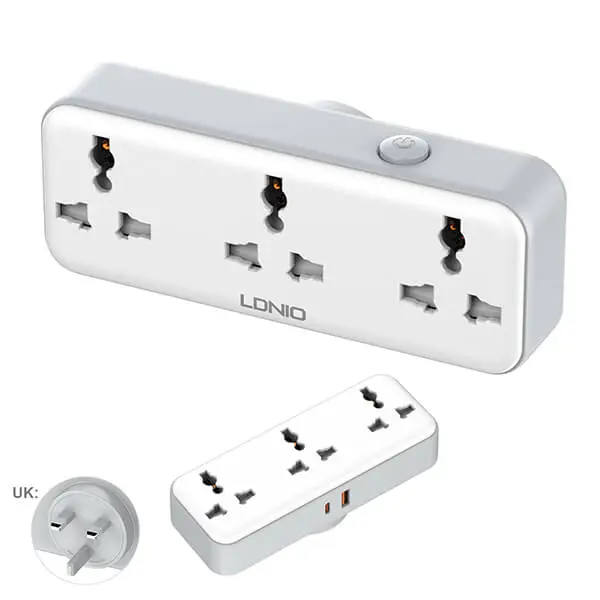 LDNIO SC3317 3 AC Outlets Portable Power Socket 2500W@ido.lk