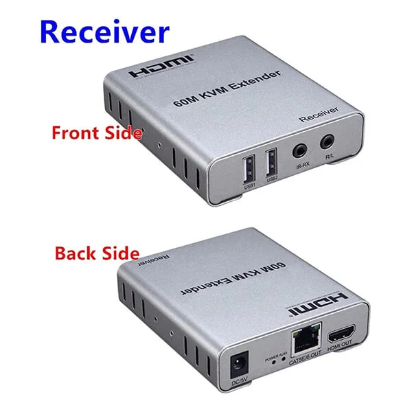 60M HDMI KVM Extender with USB Control & Audio over Ethernet (1080P)@ido.lk