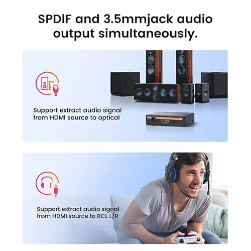 HDMI Audio Extractor Converter Splitter (HDMI to SPDIF + RCA Stereo) @ ido.lk