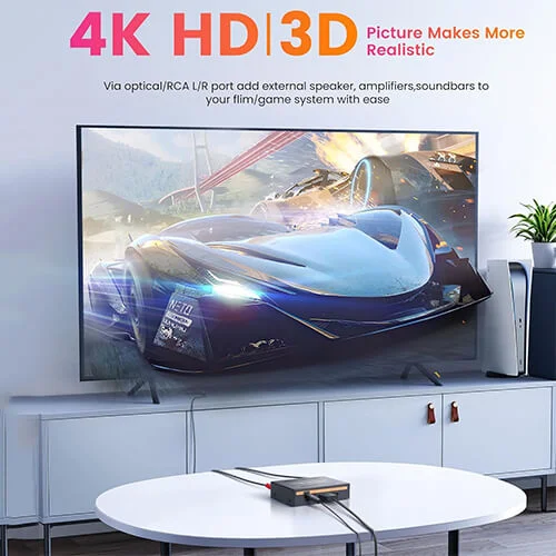 HDMI Audio Extractor Converter Splitter (HDMI to SPDIF + RCA Stereo)@ido.lk