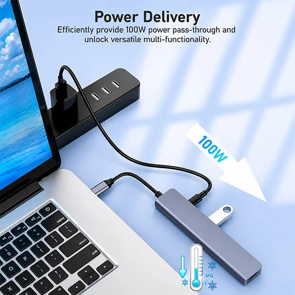 USB C to 7 in 1 Multifunction Hub with HDMI @ ido.lk