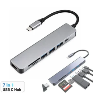 USB C to 7 in 1 Multifunction Hub with HDMI Sri Lanka @ido.lk