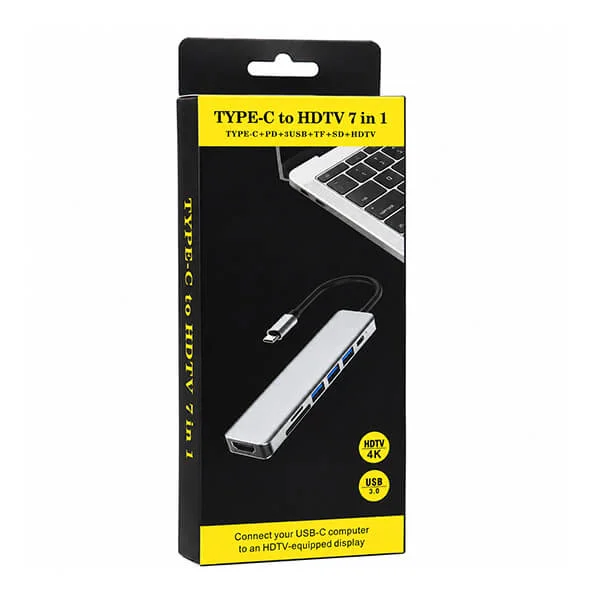 USB C to 7 in 1 Multifunction Hub with HDMI Sri Lanka@ ido.lk