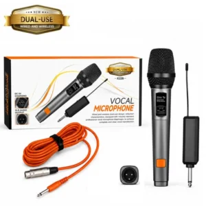 X228 Wired and Wireless Microphone 2-in-1 Dual Connection@ido.lk