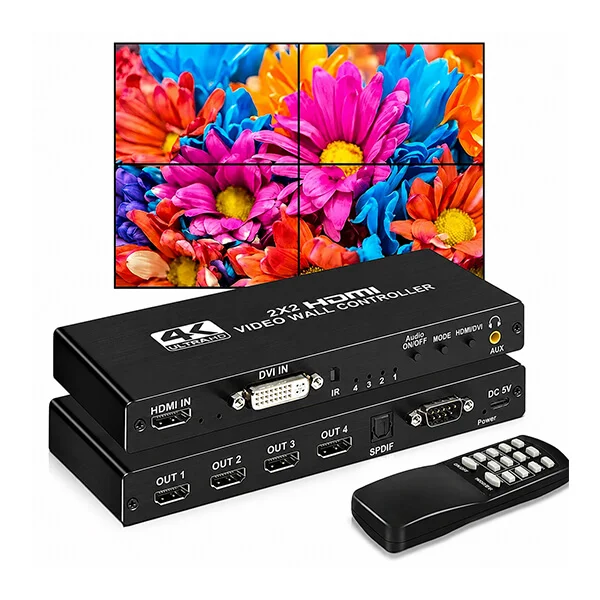 HDMI Video Wall Controller 4Way 4K UHD Multi Video Screen Processor Splicer@ido.lk