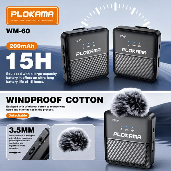 Plokama WM 60 Dual Wireless Mic Sri Lanka@ ido.lk
