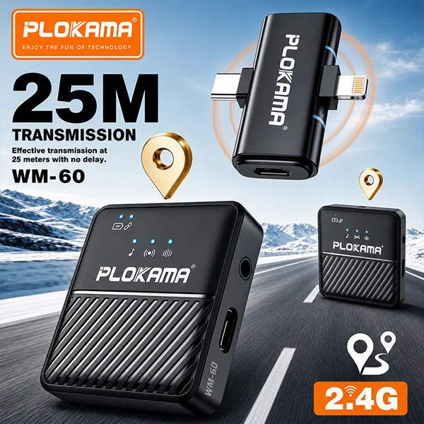 Plokama WM 60 Dual Wireless Mic Sri Lanka@ido.lk