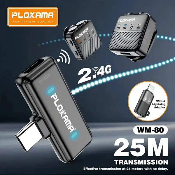 Plokama WM 80 Dual Wireless Mic Sri Lanka@ido.lk