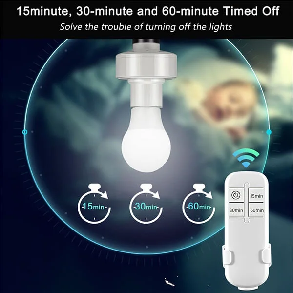 Remote Control Light Bulb holder E27 Socket @ido.lk