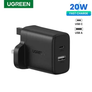 UGREEN 20W Type C USB A Port Fast Charger UK Pin@ido.lk
