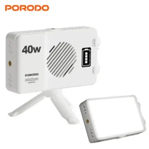 Porodo 40W rechargeable handheld fill light in white, model PDYMK40WH