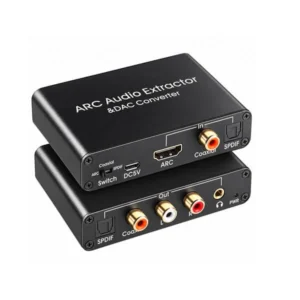 HDMI ARC Audio Extractor 192KHz DAC Converter with RCA, Optical & 3.5mm