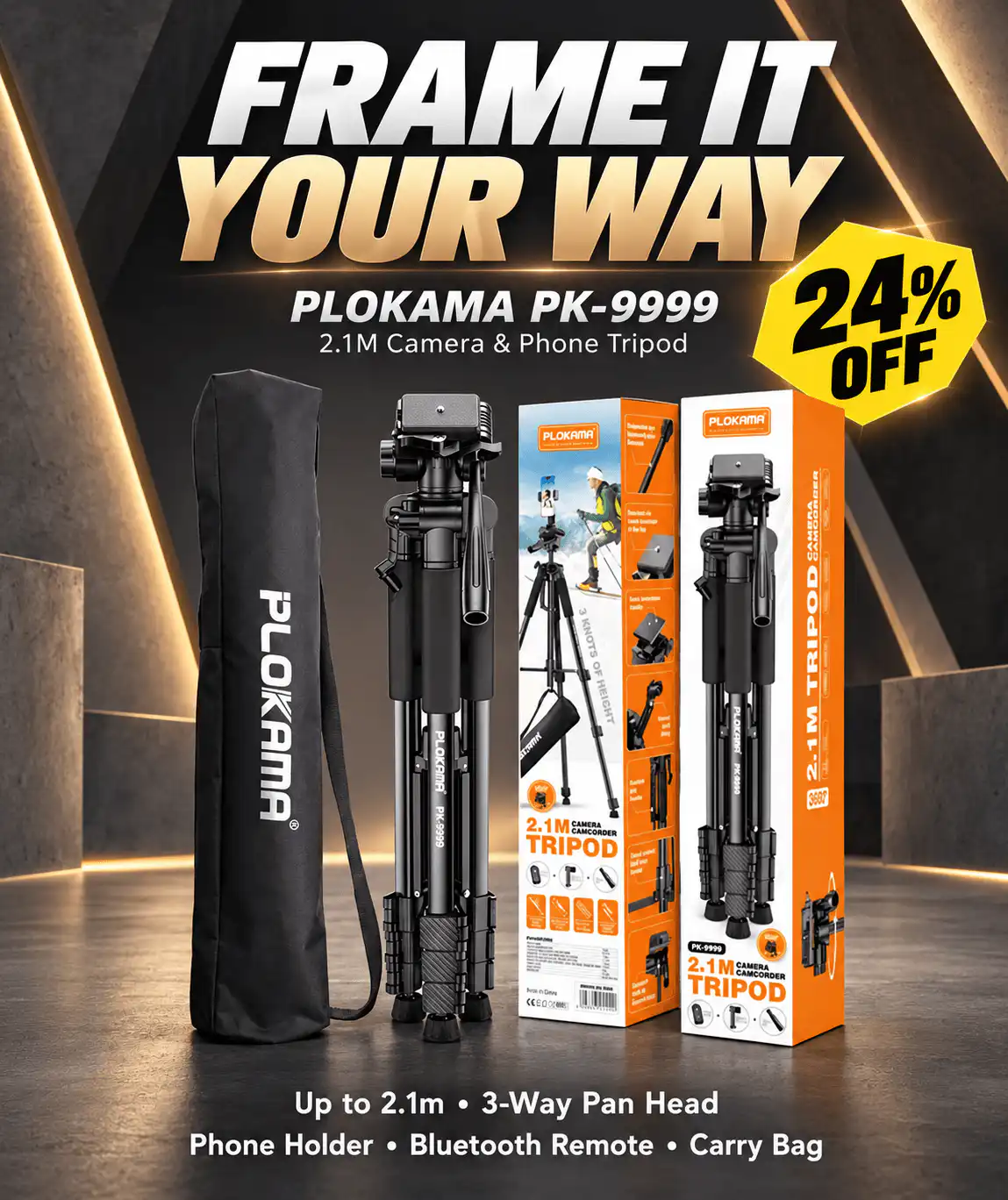 PLOKAMA PK-9999 Tripod Showcase (1) PLOKAMA PK-9999 Tripod Showcase (1)